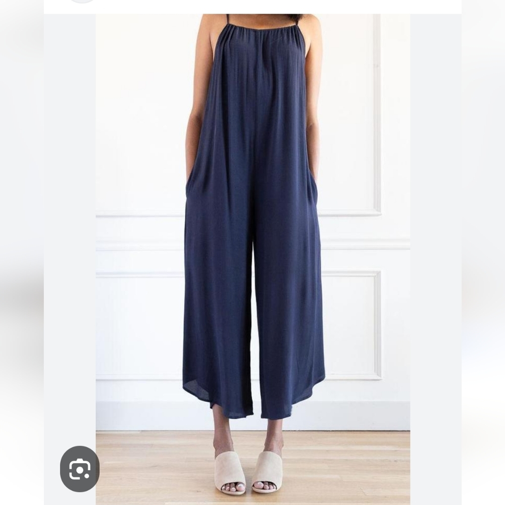 Bishop+Young navy wide leg jumpsuit XS